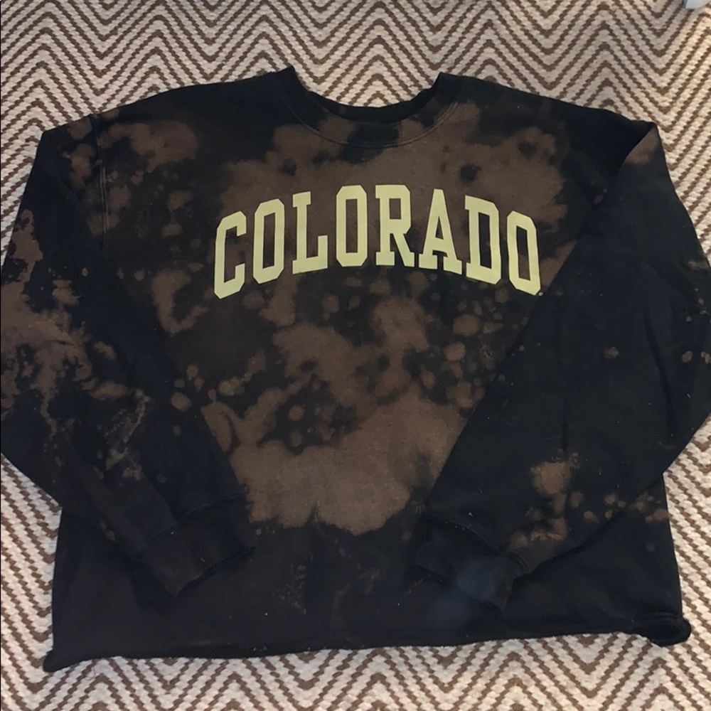 Colorado Crewneck handmade Bleach Tie-Dye